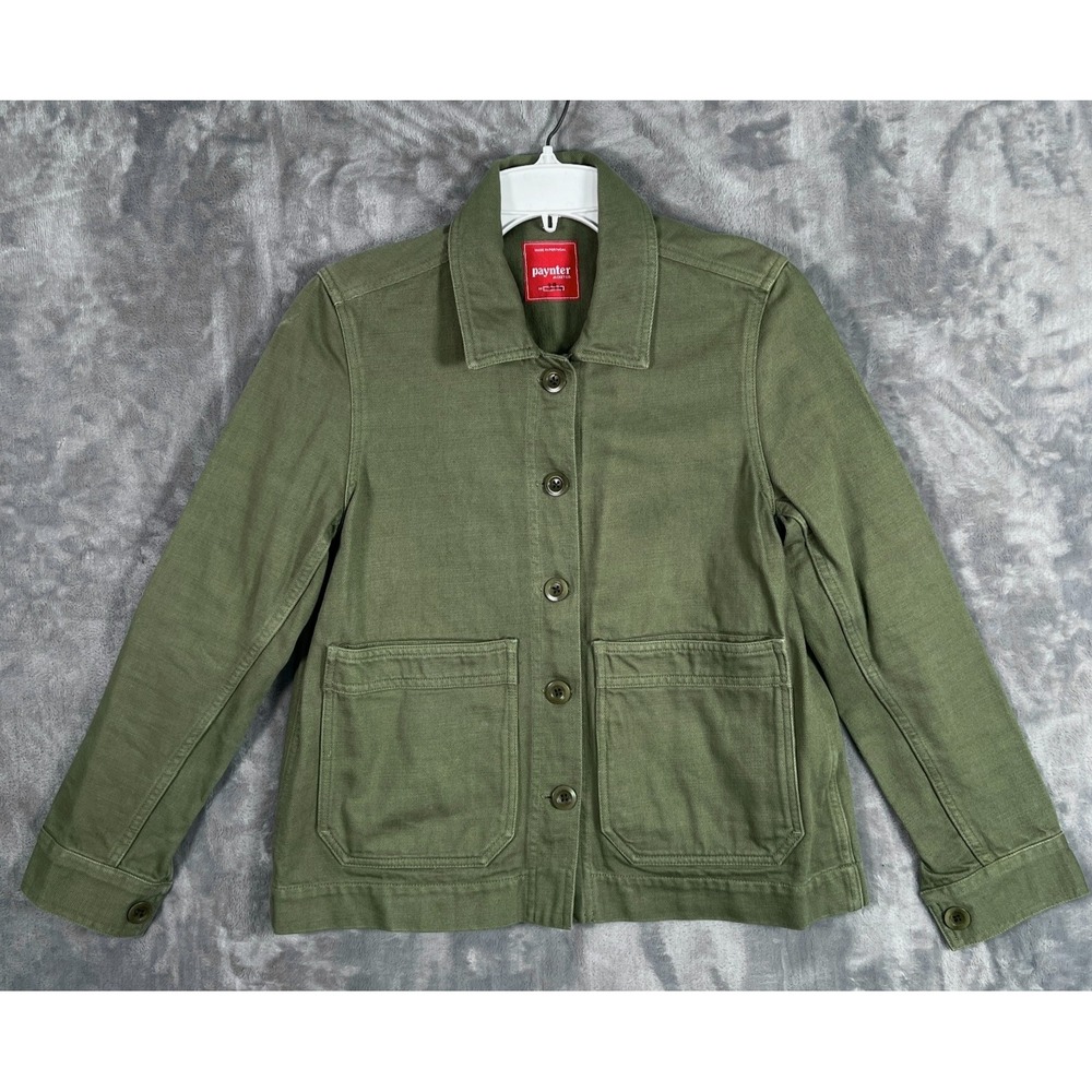 Paynter Batch No. 6 Chore Jacket Womens XS Green Italian Bull Denim
